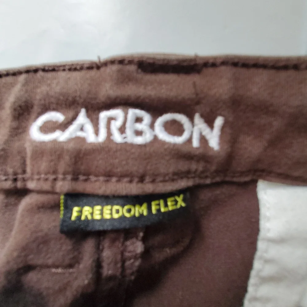Carbon Mens Freedom Flex Slim Fit Chino Pants Brown 34x30 Cotton Stretch